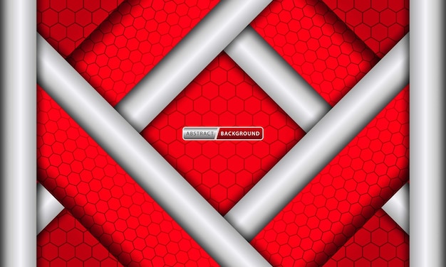 Abstract dark background with red hexagons