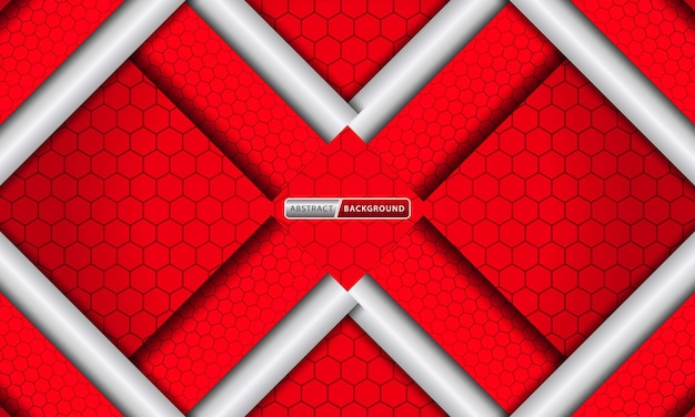 Abstract dark background with red hexagons