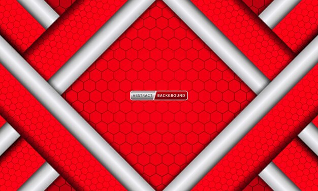 Abstract dark background with red hexagons