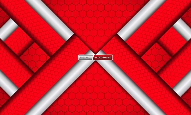 Abstract dark background with red hexagons