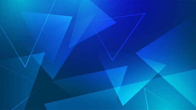 Vector abstract dark blue background with triangle geometric shapes vector illustration