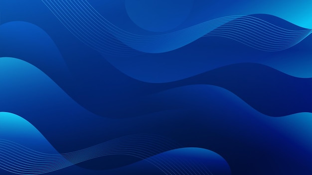 Vector abstract dark blue background with wavy shapes suitable for website flyers posters