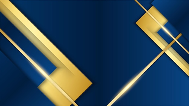 Abstract dark blue and gold luxury background