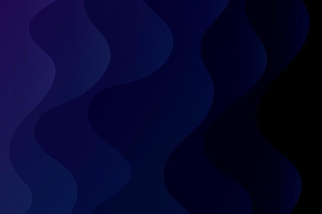 Vector abstract dark blue paper cut wave background