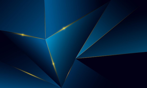 Abstract dark blue polygon triangles shape pattern background. Illustration Vector design