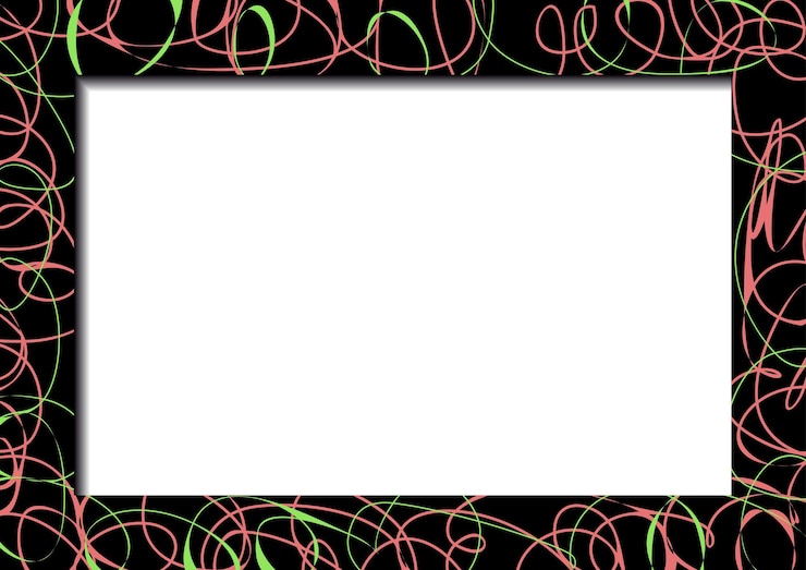 Vector abstract dark frame with hand drawn scribbles