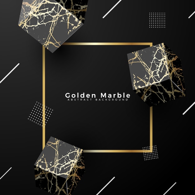 Abstract Dark Geometric Cubes Background