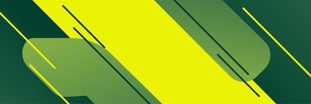 抽象的な濃い緑と黄色のバナーの背景。ベクトル抽象グラフィックデザインバナーパターン背景テンプレート。