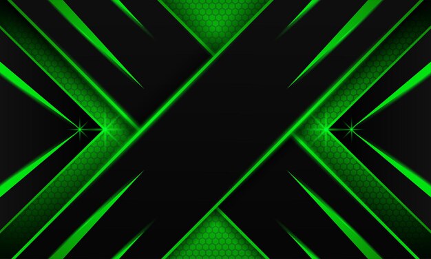 Vector abstract dark green futuristic gaming background with hexagon pattern,dark green geometric