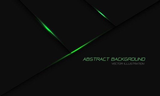 Abstract dark grey metallic green light geometric design modern luxury futuristic background vector