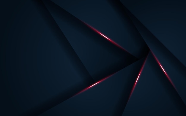 Вектор Абстрактный темно-синий с красной линией света на пустом пространстве дизайн современного роскошного футуристического фона
