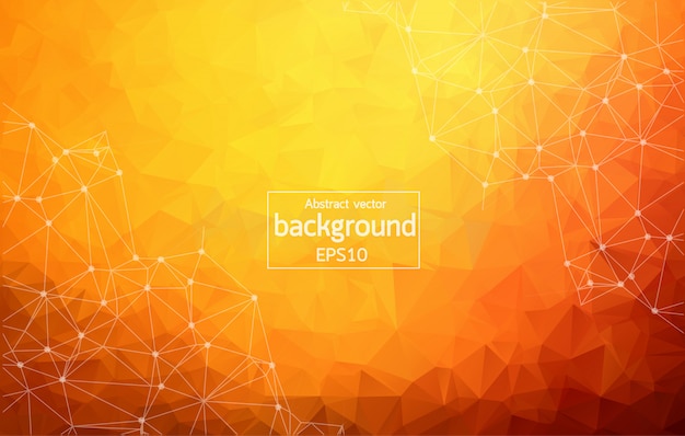 Vector abstract dark orange geometric polygonal background