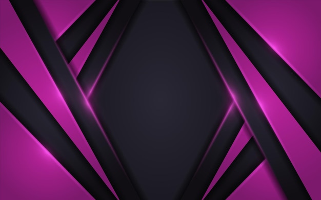 Abstract dark purple background with dynamic shape and lines design template