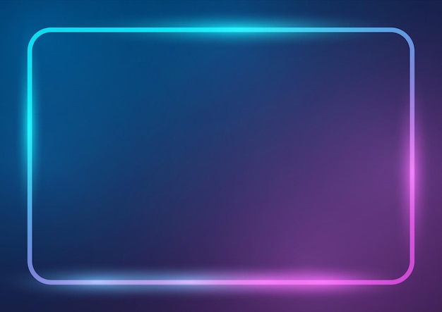 Vector abstract dark purple background with neon frame