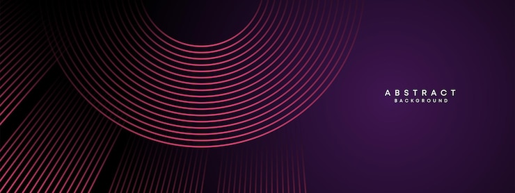 Вектор абстрактная темно-фиолетовая и розовая волновая круговая линия технология фонный градиент с светящимися линиями блестящая геометрическая форма и диагональ для брошюры обложка плакат баннер заголовок сайта