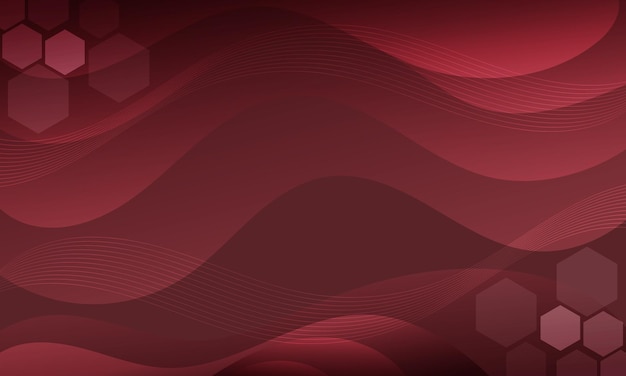 Вектор Абстрактный темно-красный фон с волнистыми формами подходит для плакатов веб-сайтов