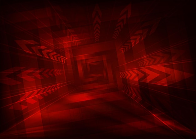 Abstract dark red design with arrows explosion effect