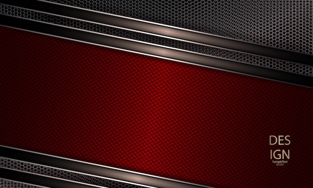 Abstract dark red textural composition with shiny edging