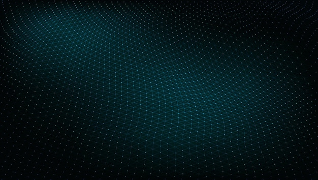 Abstract Dark Techno Low Poly Space Dots And Lines