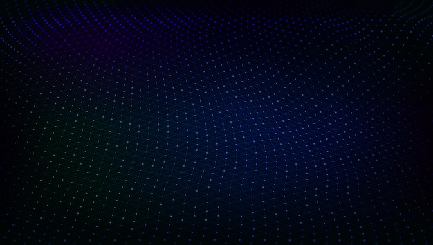 abstract dark techno low poly space dots and lines
