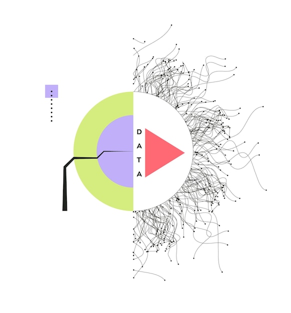 Vector abstract data flow background