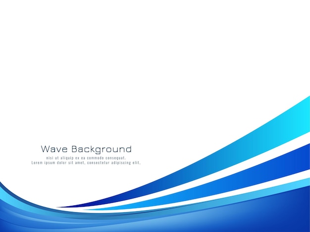 Abstract decorative blue wave background