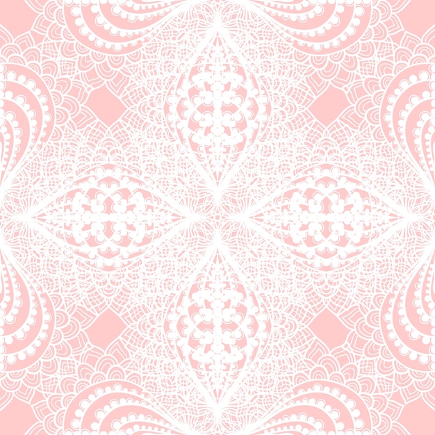 Abstract decorative lace seamless pattern