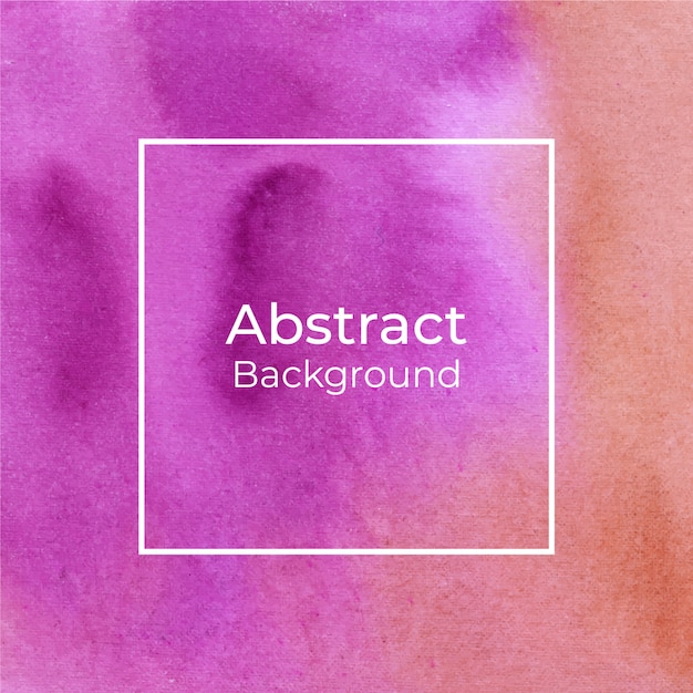 Abstract decorative magenta and orange watercolor background