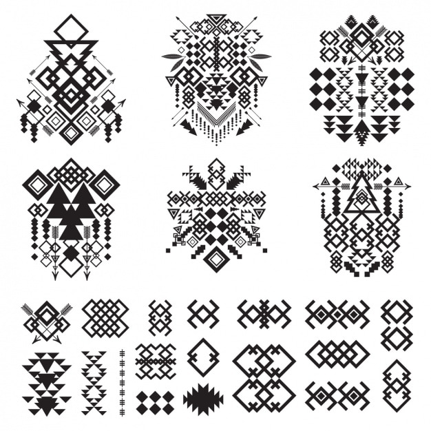 Vector abstract decorative shapes collection