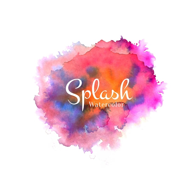 Vector abstract decorative watercolor splash design background