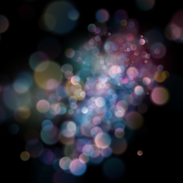 Vector abstract defocused circular color bokeh