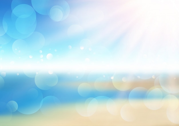 Abstract defocussed summer with bokeh lights design