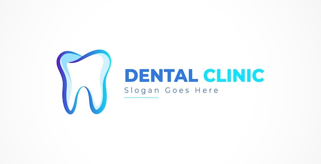 Vettore disegno astratto del logo della clinica odontoiatrica