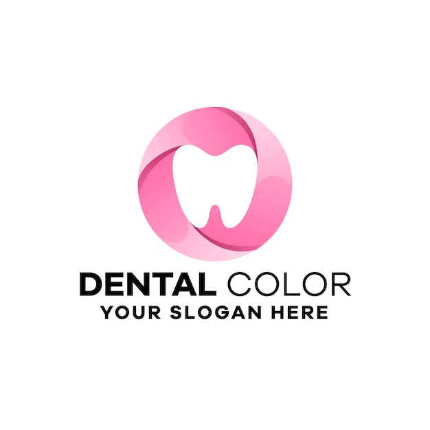 Abstract dental gradient logo template