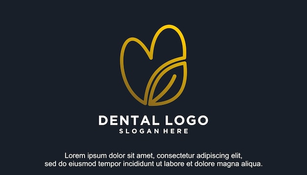 Modello di progettazione logo dentale astratto