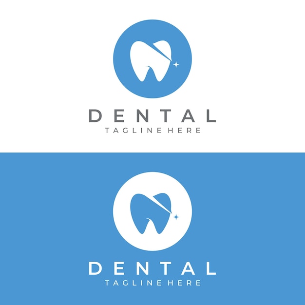 Design astratto del modello di logo dentale salute dentale e clinica dentale logo per dentista e clinica sanitaria