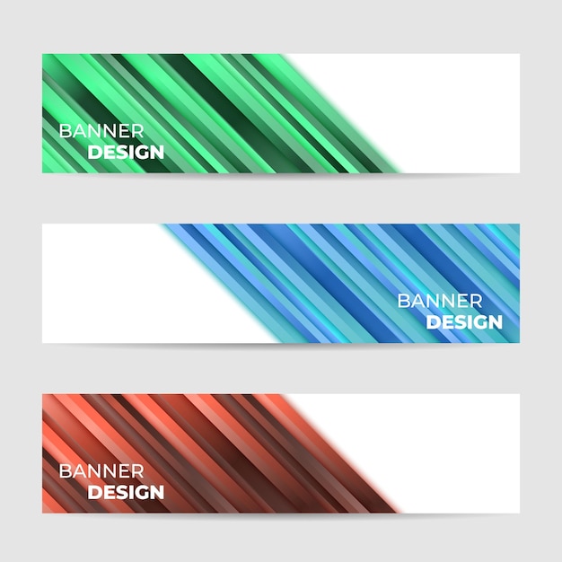 Vector abstract design banner web template collection