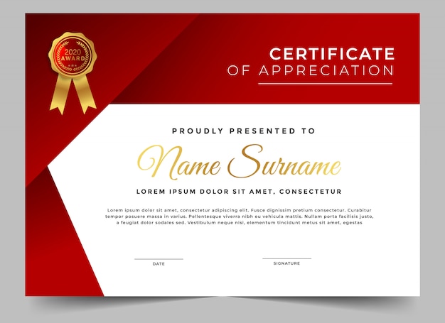 Vector abstract design certificate of achievement