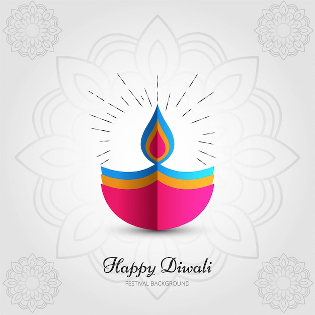 Design elegante moderno diwali luminoso