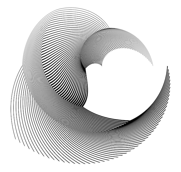 트위스트 lines37의 흰색 배경에 추상 디자인 요소