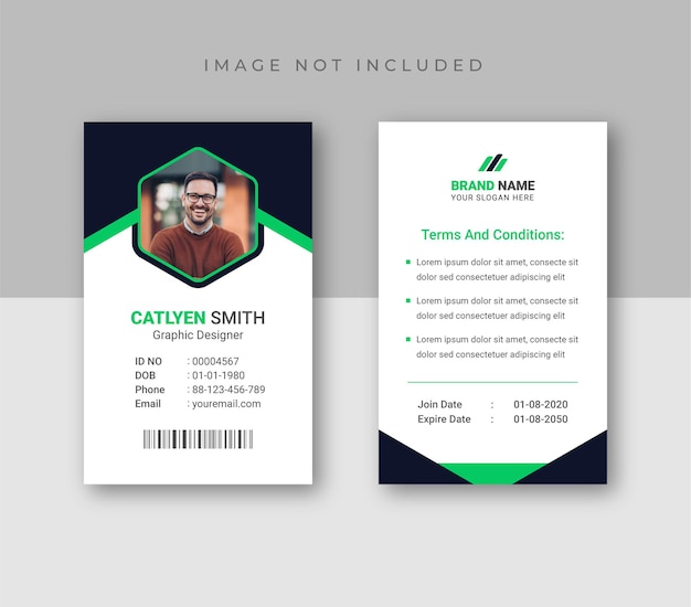 Vector abstract design id cards design template