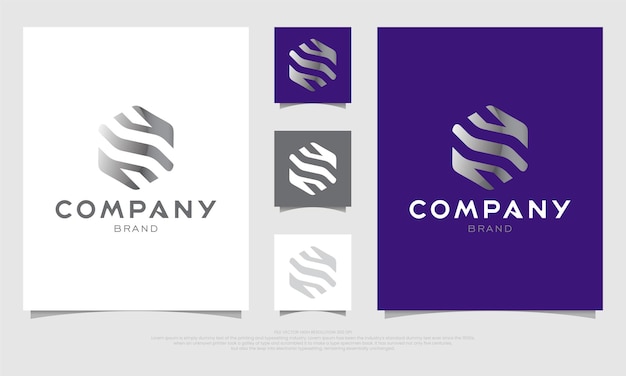 Abstract design SS monogram logo design template