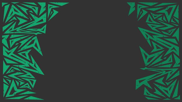 Abstract design template background in green and black color style