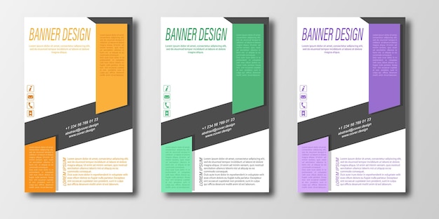 Abstract design template for a banner poster or flyer