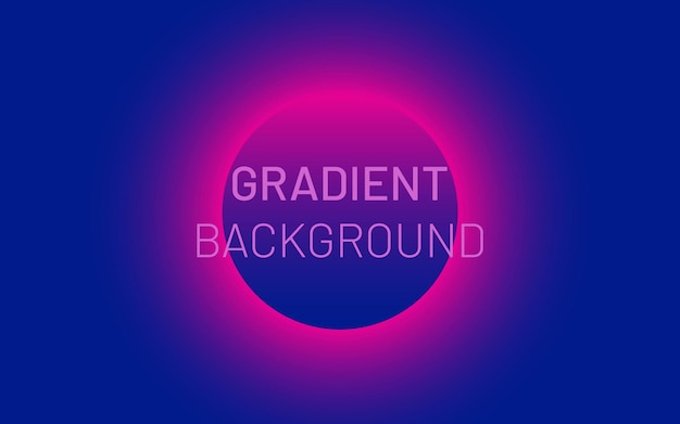 Abstract design template with vibrant glowing gradient shape