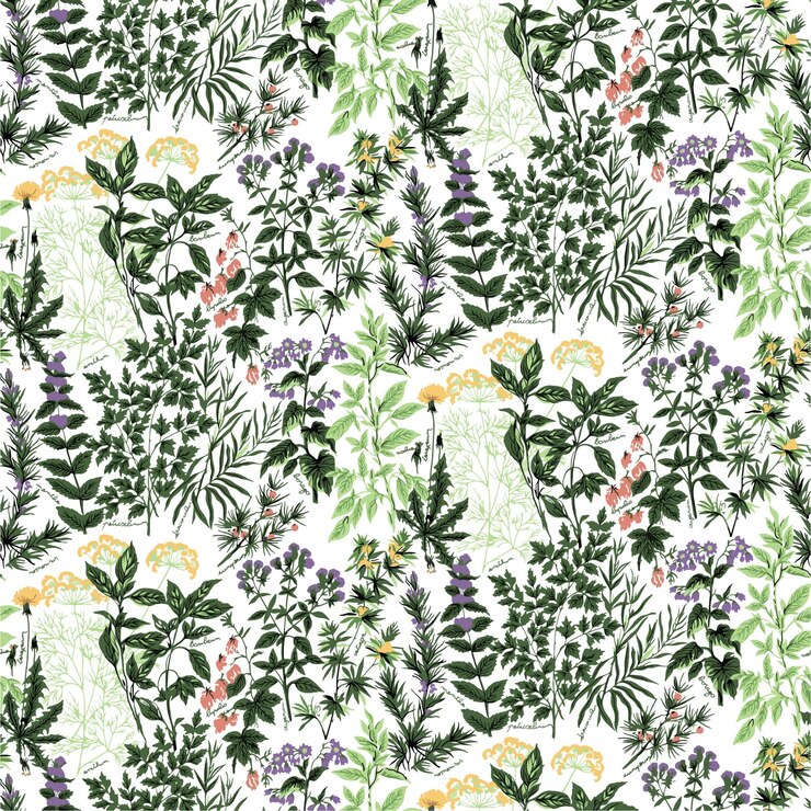 Vector abstract design of textured flowers ready for textile prints
