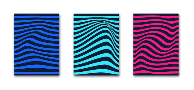 Abstract design with optical illusion stripe pattern