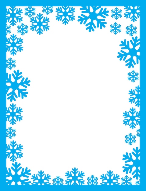 Vector abstract design with snowflakes and space for text