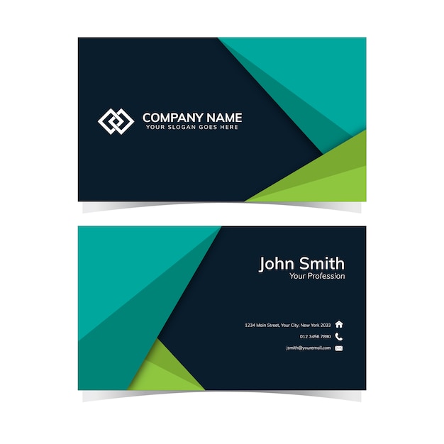 Abstract Diagonal Business Card