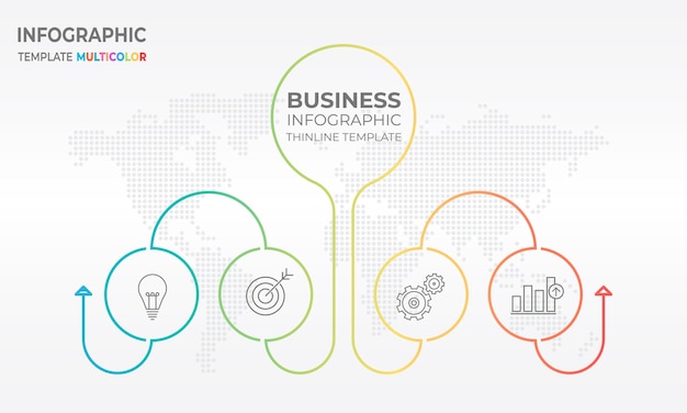 Abstract diagram infographic 4 options